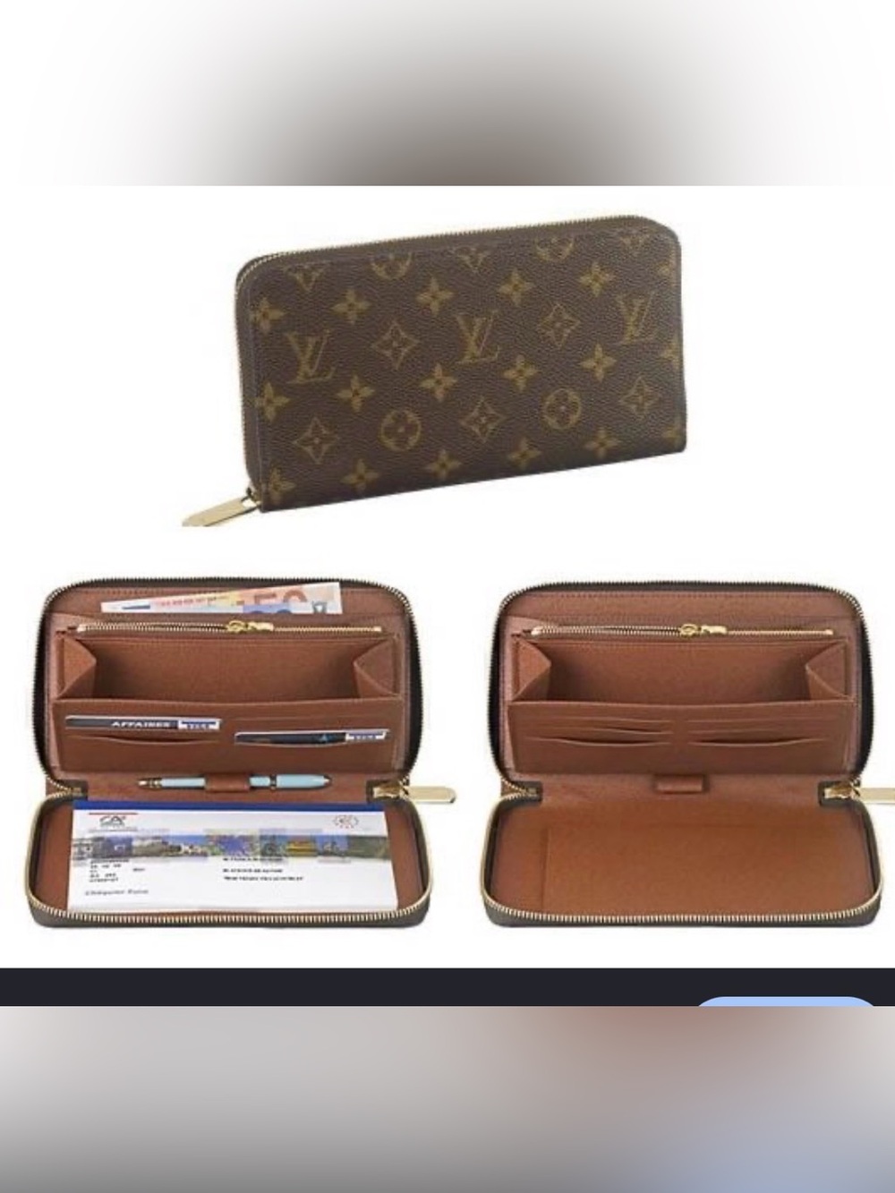 🌸authentic Louis Vuitton organizer wallet. Fits passport
